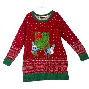 Blizzard Bay elf present ugly Christmas sweater tunic length